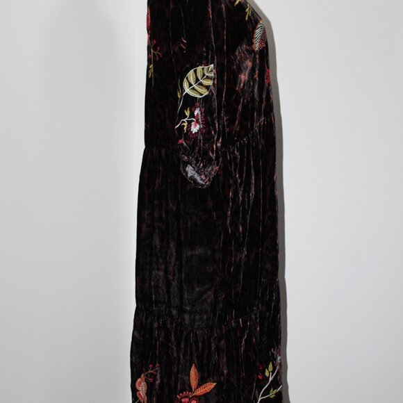 NWT Johnny Was Workshop JWLA Biya Embroidered Velvet Isabella Tiered Dress - Picture 9 of 10